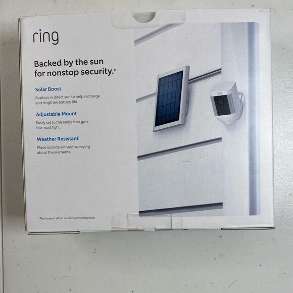 NIB RING Solar Panel for Outdoor Ring Cameras - White - Picture 4 of 13